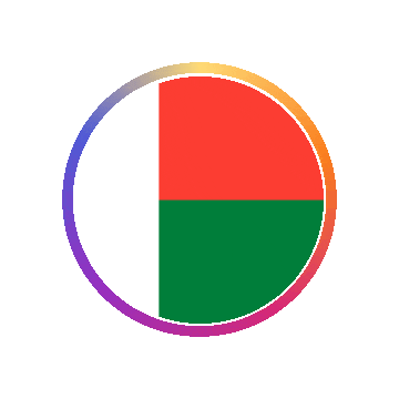 Madagascar Gradient Ring animated flag GIF