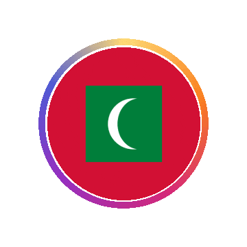Maldives Gradient Ring animated flag GIF