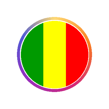 Mali Gradient Ring animated flag GIF