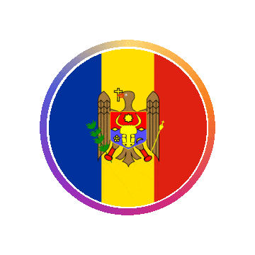 Moldova Gradient Ring animated flag GIF