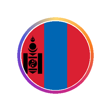 Mongolia Gradient Ring animated flag GIF