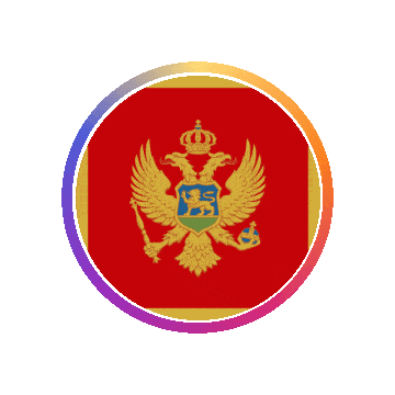 Montenegro Gradient Ring animated flag GIF