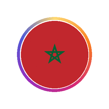 Morocco Gradient Ring animated flag GIF
