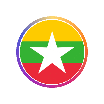 Myanmar Gradient Ring animated flag GIF