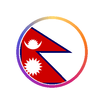 Nepal Gradient Ring animated flag GIF