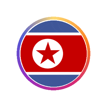 North Korea Gradient Ring animated flag GIF