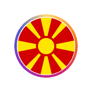 North Macedonia Gradient Ring animated flag GIF
