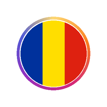 Romania Gradient Ring animated flag GIF