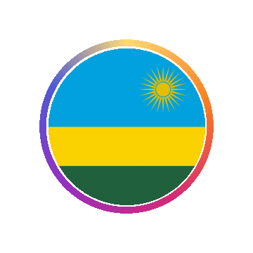 Rwanda Gradient Ring animated flag GIF