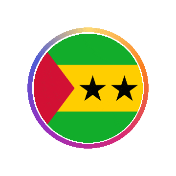São Tomé and Príncipe Gradient Ring animated flag GIF