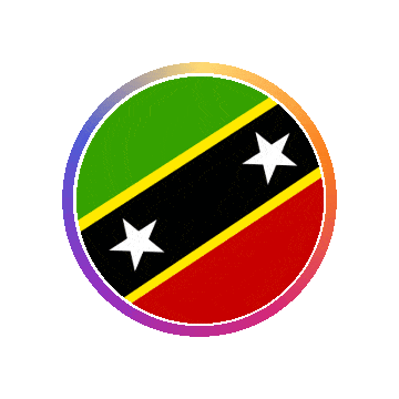 Saint Kitts And Nevis Gradient Ring animated flag GIF