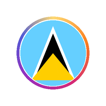 Saint Lucia Gradient Ring animated flag GIF