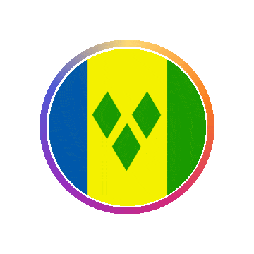 Saint Vincent And The Grenadines Gradient Ring animated flag GIF