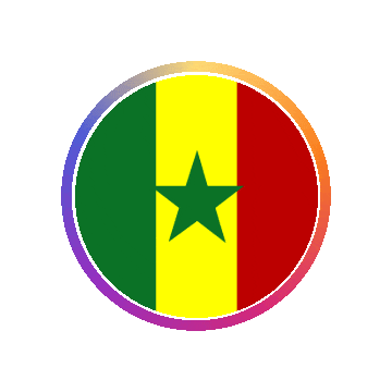 Senegal Gradient Ring animated flag GIF