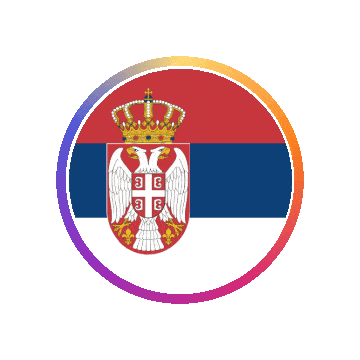 Serbia Gradient Ring animated flag GIF