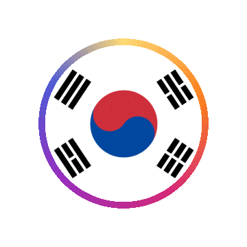 South Korea Gradient Ring animated flag GIF