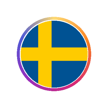 Sweden Gradient Ring animated flag GIF