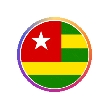 Togo Gradient Ring animated flag GIF