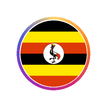 Uganda Gradient Ring animated flag GIF