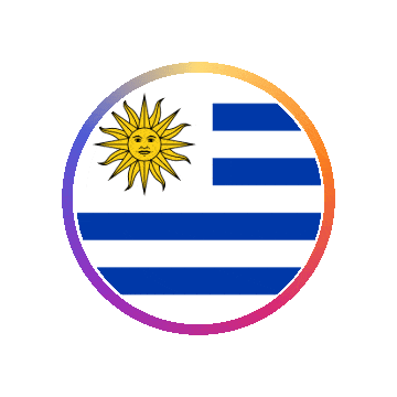 Uruguay Gradient Ring animated flag GIF