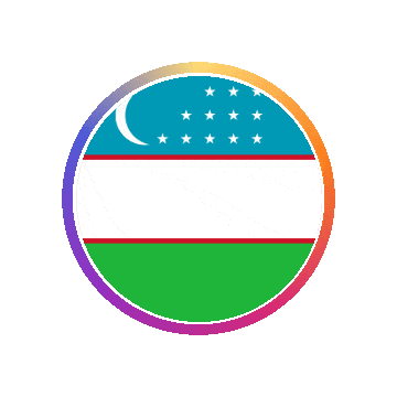 Uzbekistan Gradient Ring animated flag GIF