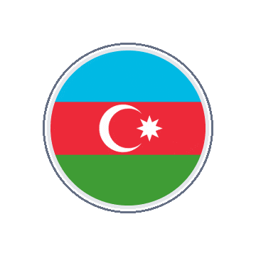 Azerbaijan Circle Orbit animated flag GIF