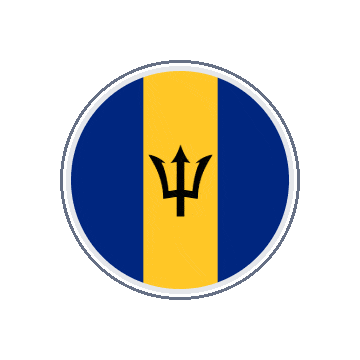 Barbados Circle Orbit animated flag GIF