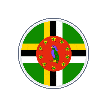 Dominica Circle Orbit animated flag GIF