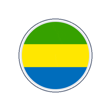 Gabon Circle Orbit animated flag GIF