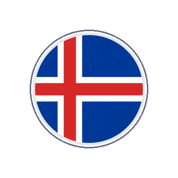 Iceland Circle Orbit animated flag GIF