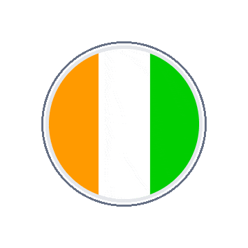Ivory Coast Circle Orbit animated flag GIF