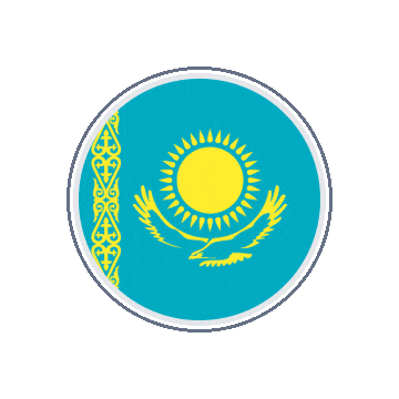 Kazakhstan Circle Orbit animated flag GIF