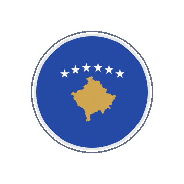 Kosovo Circle Orbit animated flag GIF