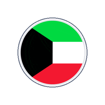 Kuwait Circle Orbit animated flag GIF