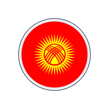 Kyrgyzstan Circle Orbit animated flag GIF