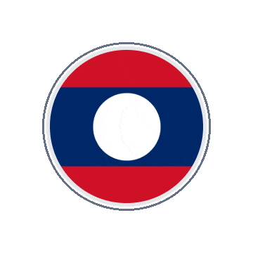 Laos Circle Orbit animated flag GIF
