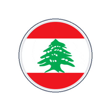 Lebanon Circle Orbit animated flag GIF