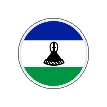 Lesotho Circle Orbit animated flag GIF