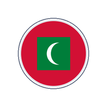 Maldives Circle Orbit animated flag GIF