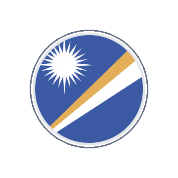 Marshall Islands Circle Orbit animated flag GIF
