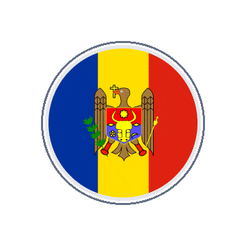 Moldova Circle Orbit animated flag GIF