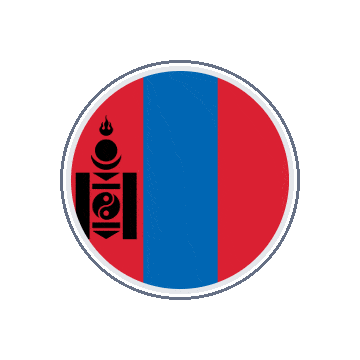 Mongolia Circle Orbit animated flag GIF