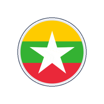 Myanmar Circle Orbit animated flag GIF