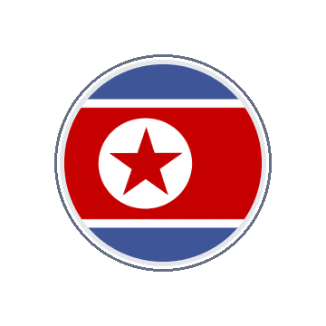 North Korea Circle Orbit animated flag GIF