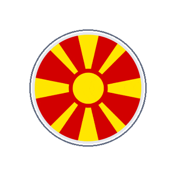 North Macedonia Circle Orbit animated flag GIF