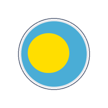 Palau Circle Orbit animated flag GIF