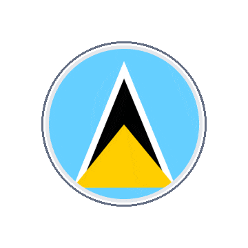 Saint Lucia Circle Orbit animated flag GIF