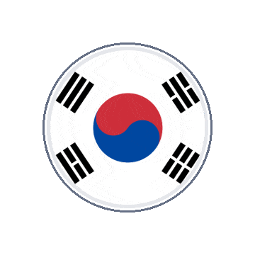 South Korea Circle Orbit animated flag GIF