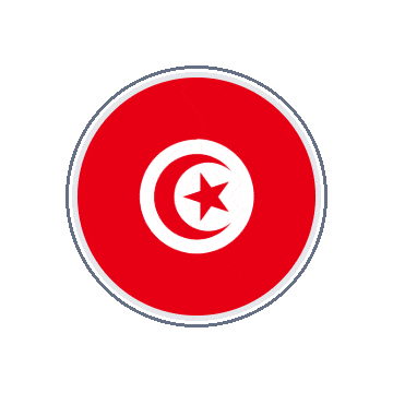 Tunisia Circle Orbit animated flag GIF