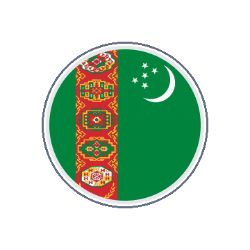 Turkmenistan Circle Orbit animated flag GIF
